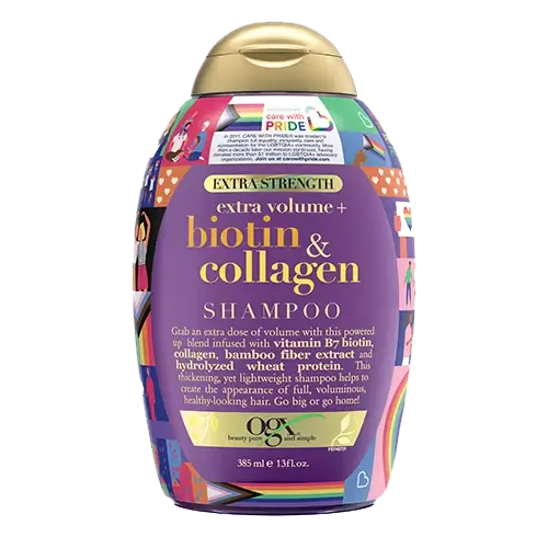 OGX Biotin and Collagen Shampoo Pride packaging